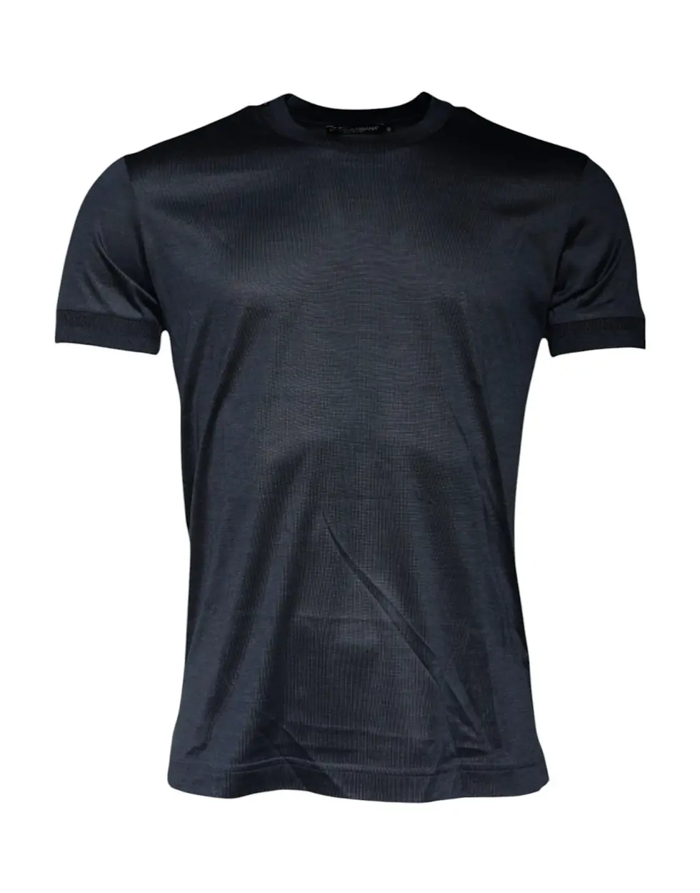 Thumbnail: Dolce & Gabbana Blue Silk Crew Neck Short Sleeves Men T-shirt