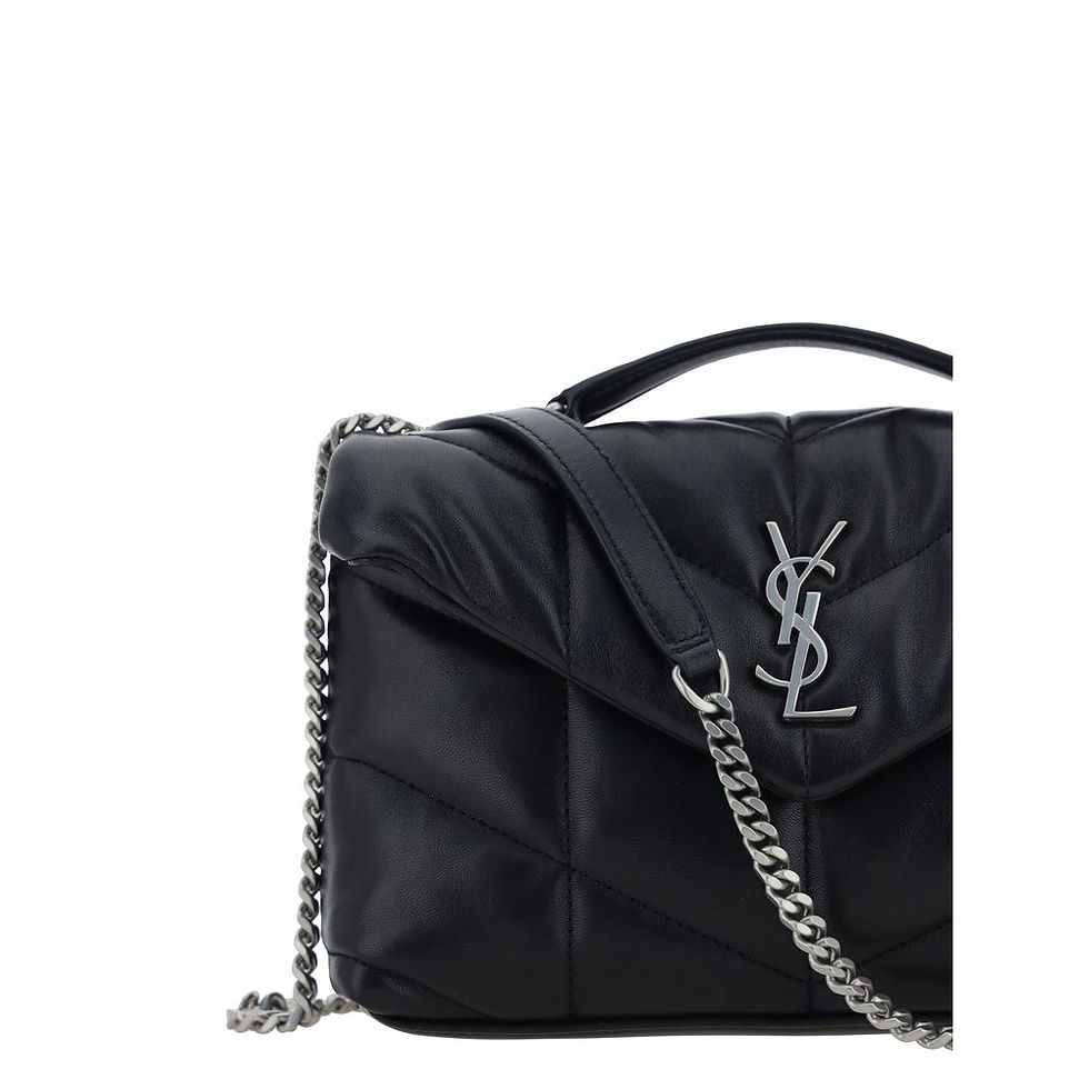 Thumbnail: Saint Laurent Black Lamb Ovis Aries Shoulder Bag