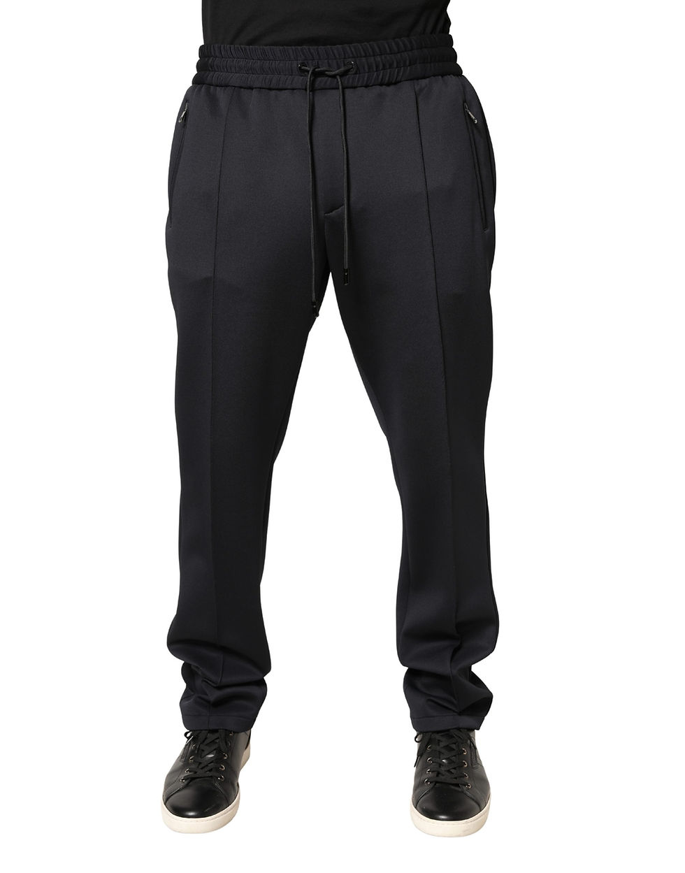 Thumbnail: Dolce & Gabbana Black Polyester Skinny Jogger Trouser Pants