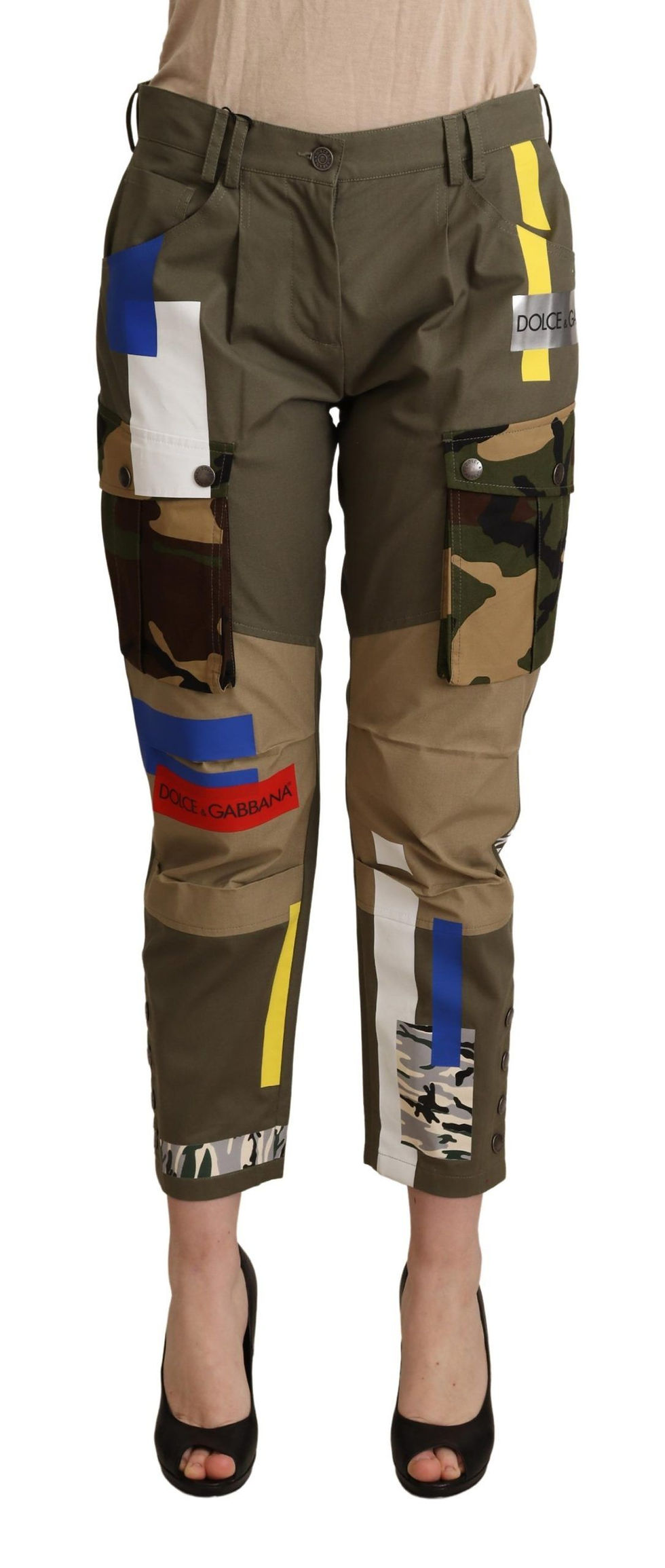 Thumbnail: Dolce & Gabbana Green Military Cargo Trouser Cotton Pants