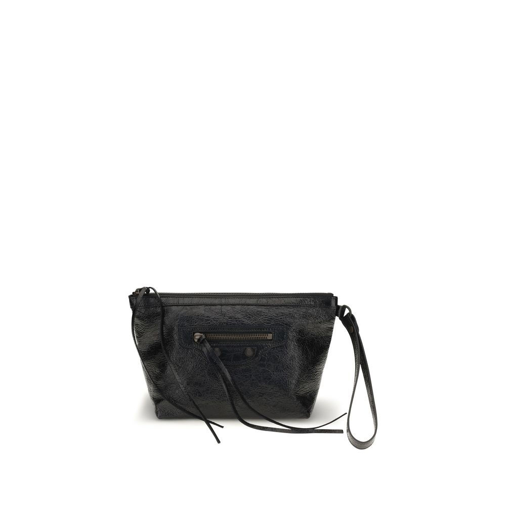 Balenciaga Black Lamb Ovis Aries Clutch Bag