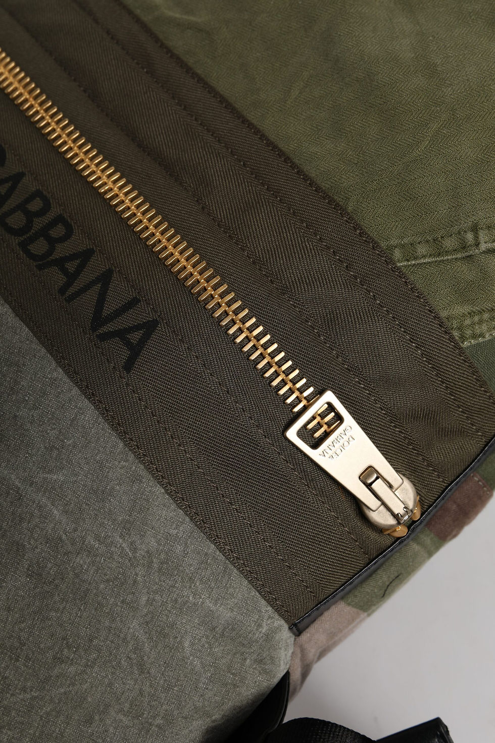 Thumbnail: Dolce & Gabbana Military Green Patchwork Rucksack Backpack Bag