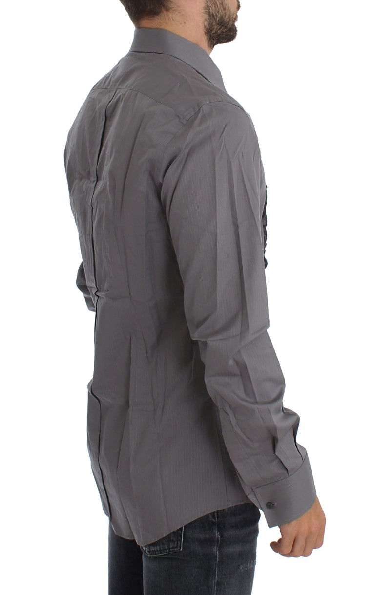 Thumbnail: Dolce & Gabbana Purple Torero GOLD Slim Fit Dress Shirt