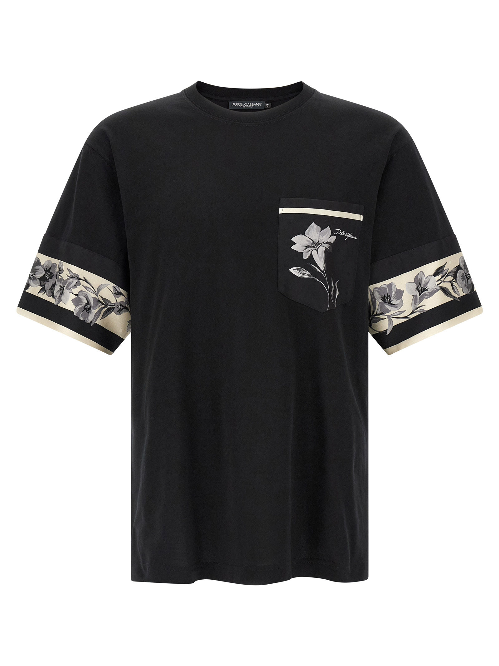 Dolce & Gabbana Black Cotton Long Sleeve T-Shirt