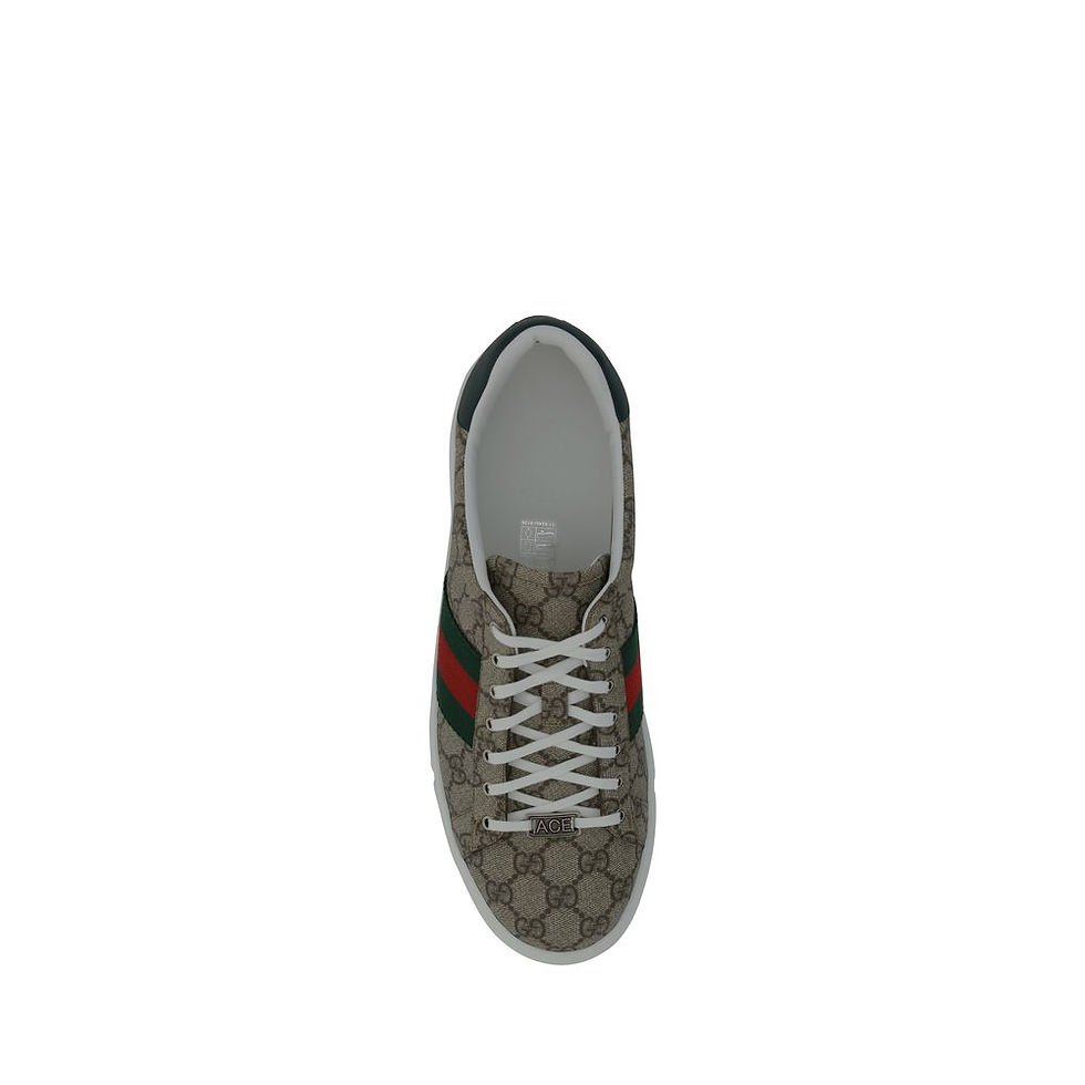 Thumbnail: Gucci Beige Polyethylene Low Top Sneakers