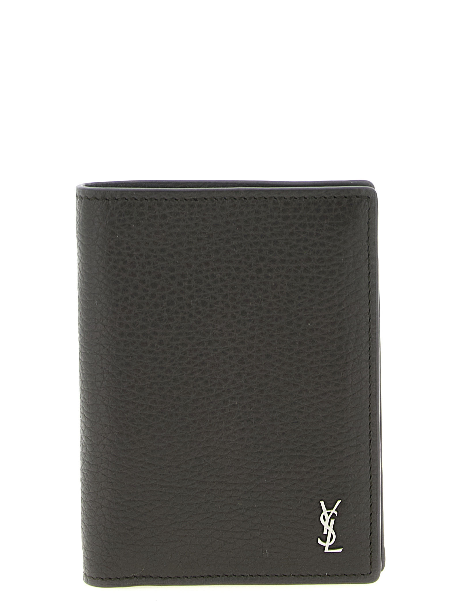 Saint Laurent Brown Calfskin Leather Wallet