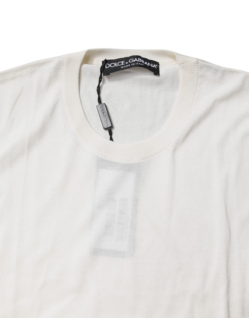 Thumbnail: Dolce & Gabbana Cream Sleeveless Silk Round Neck Tank Top