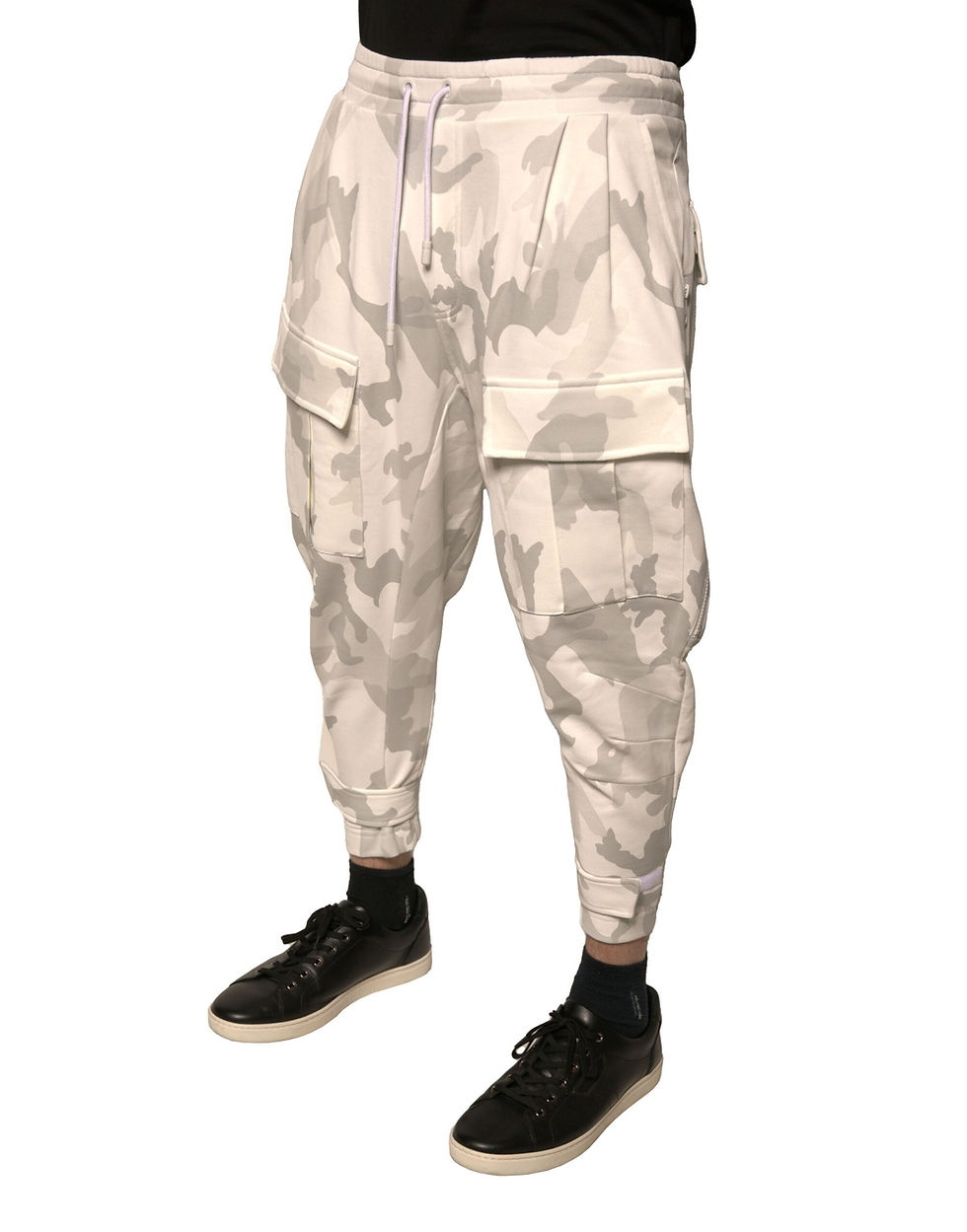 Thumbnail: Dolce & Gabbana White Camouflage Cargo Jogger Pants