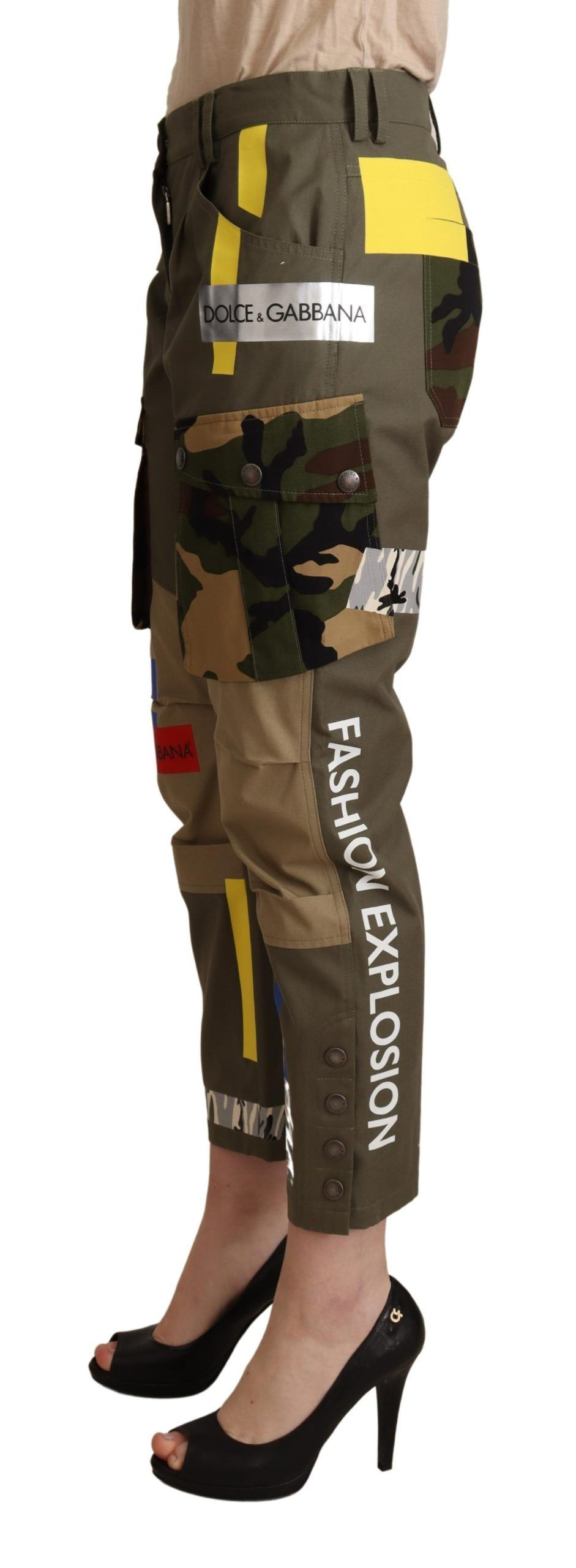 Thumbnail: Dolce & Gabbana Green Military Cargo Trouser Cotton Pants