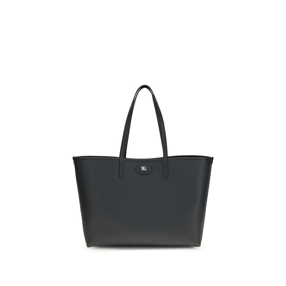 Thumbnail: Burberry Black Calf Leather Bos Taurus Shoulder Bag