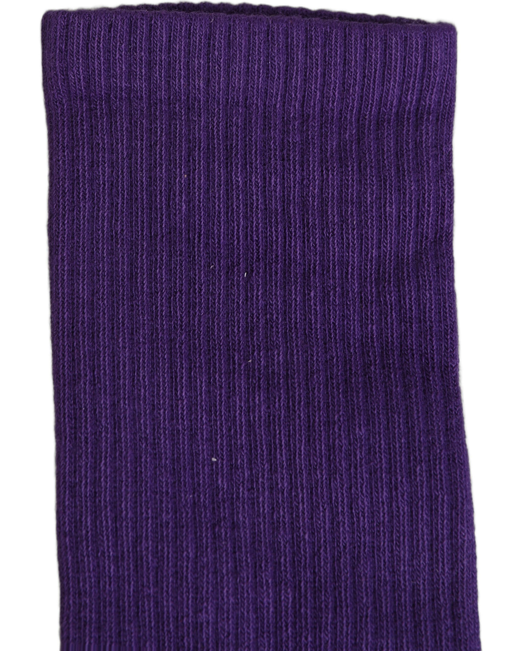 Dolce & Gabbana Violet Cotton Ribbed Mid Calf Women Accessory Socks