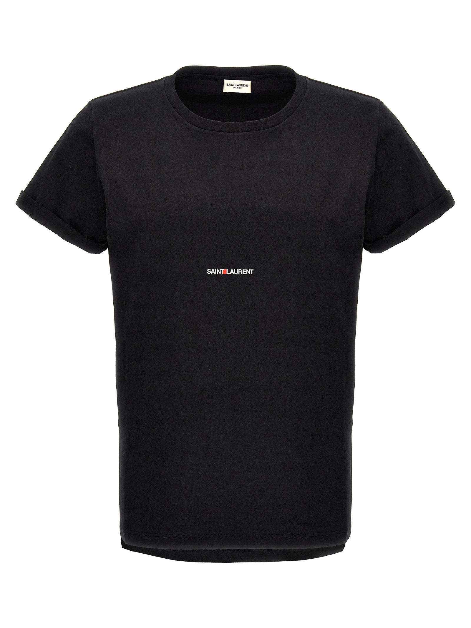 Saint Laurent Black Cotton T-Shirt