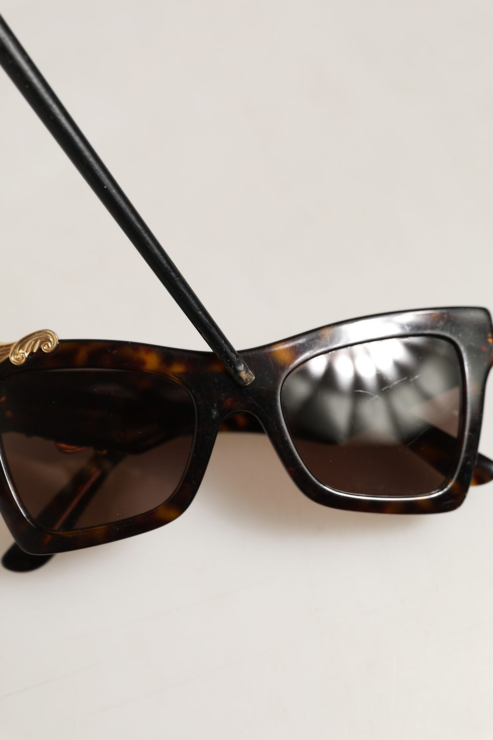 Thumbnail: Dolce & Gabbana Brown DG4434 Accent Havana Acetate Frame Sunglasses