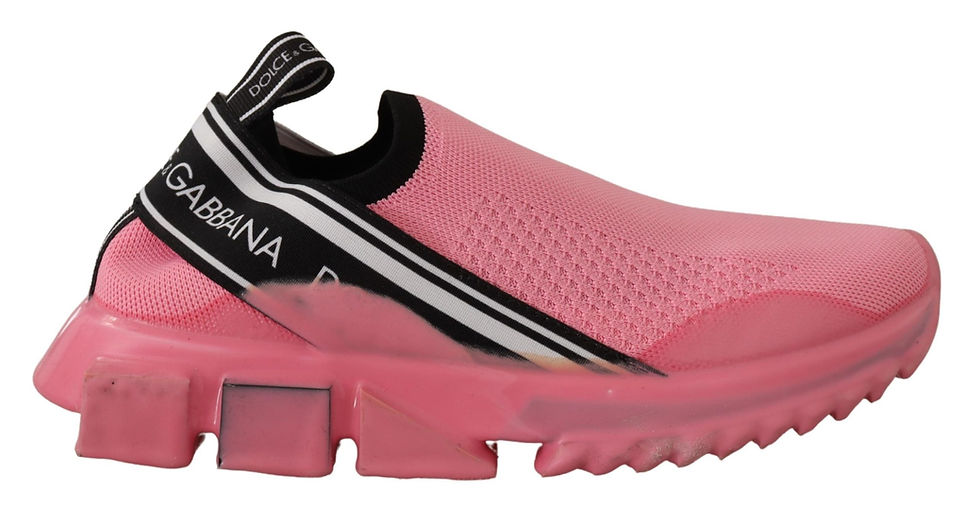 Thumbnail: Dolce & Gabbana Pink Low Top Slip On Casual Sorrento Sneakers