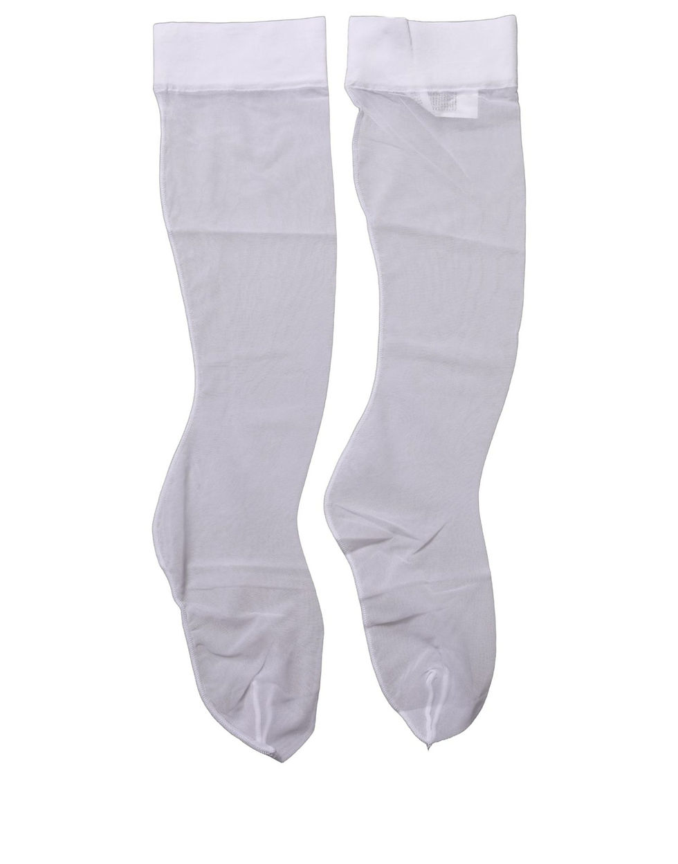 Thumbnail: Dolce & Gabbana White Knee High Sheer Nylon Accessory Socks