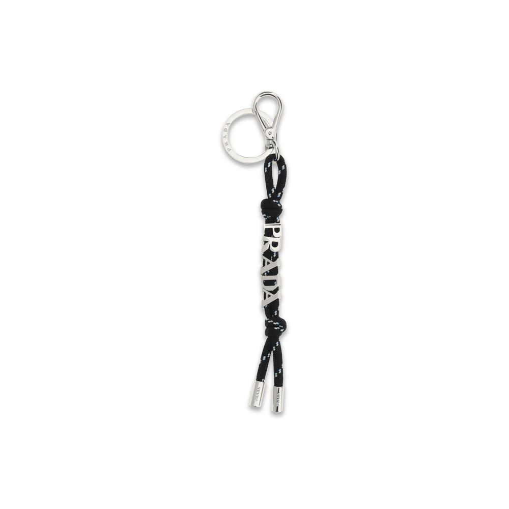 Prada Black Recycled Polyamide Keychain