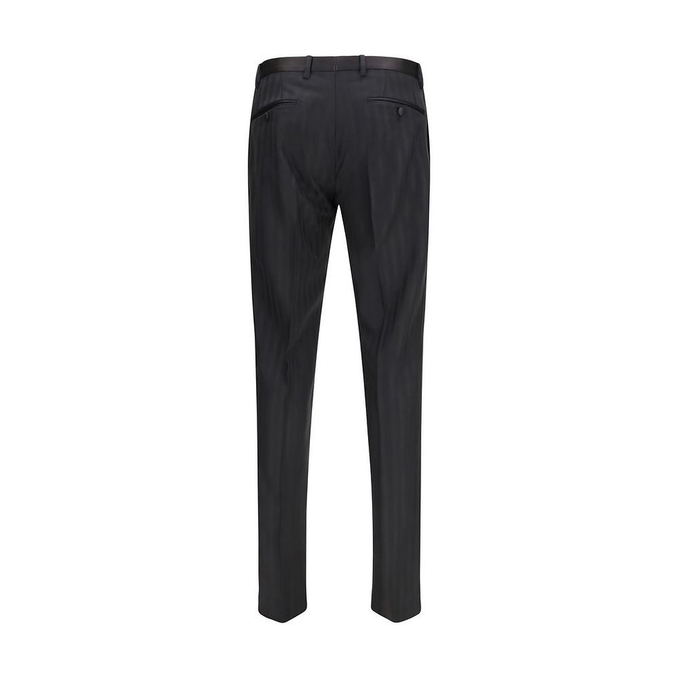 Thumbnail: Dolce & Gabbana Black Wool Oves Aries Dress Pants