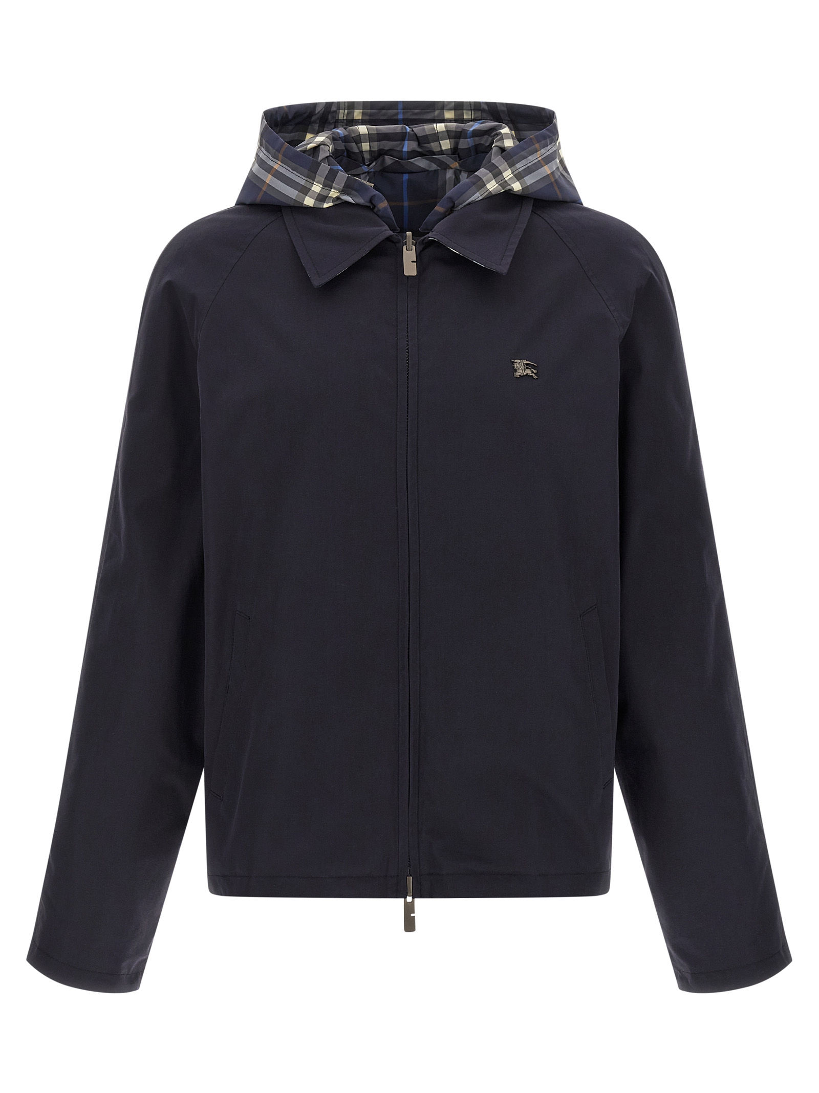 Burberry Blue Cotton Full-Length Jacket