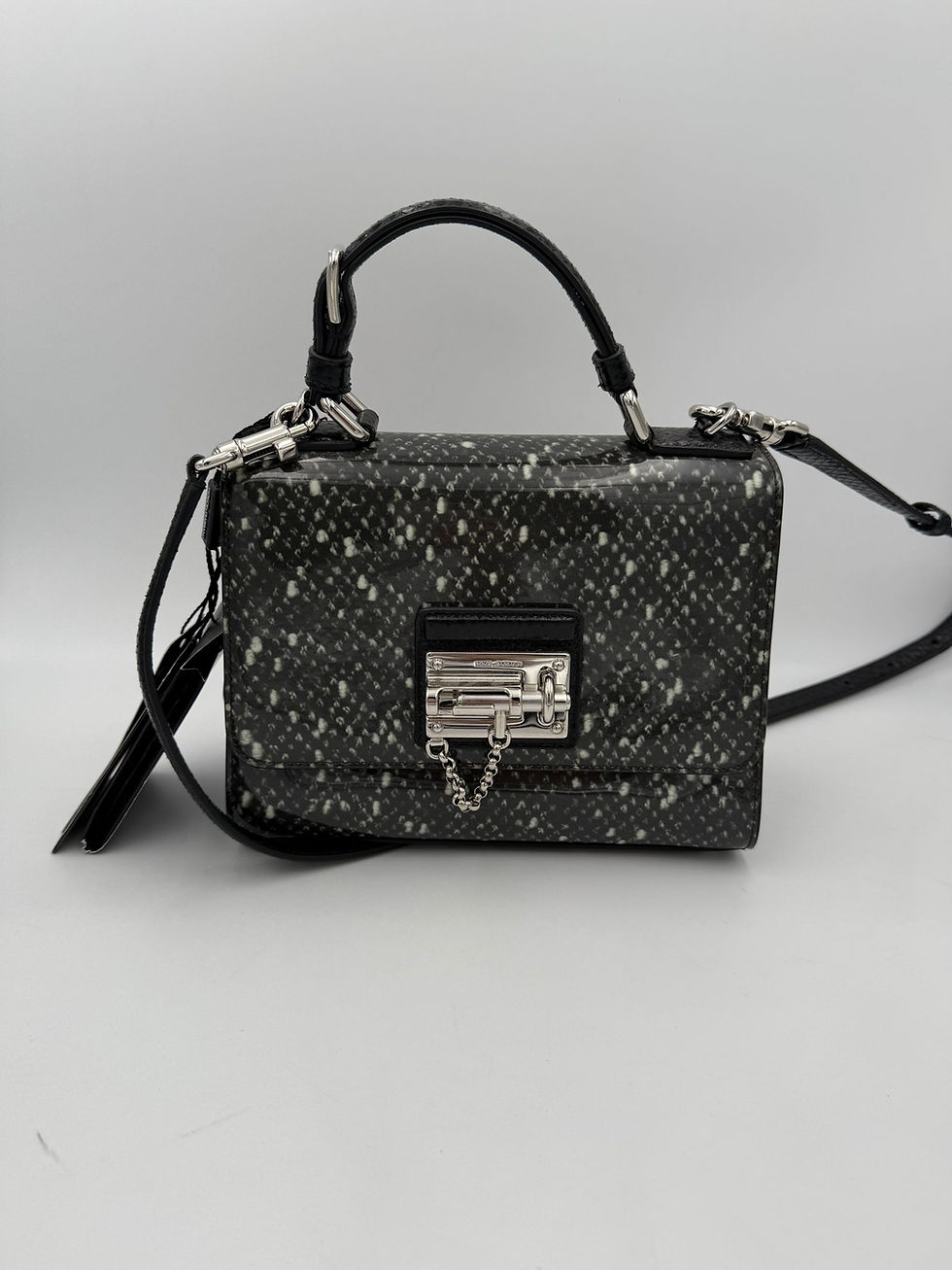 Thumbnail: Dolce & Gabbana DOLCE & GABBANA “Monica” Python and Patent Handbag