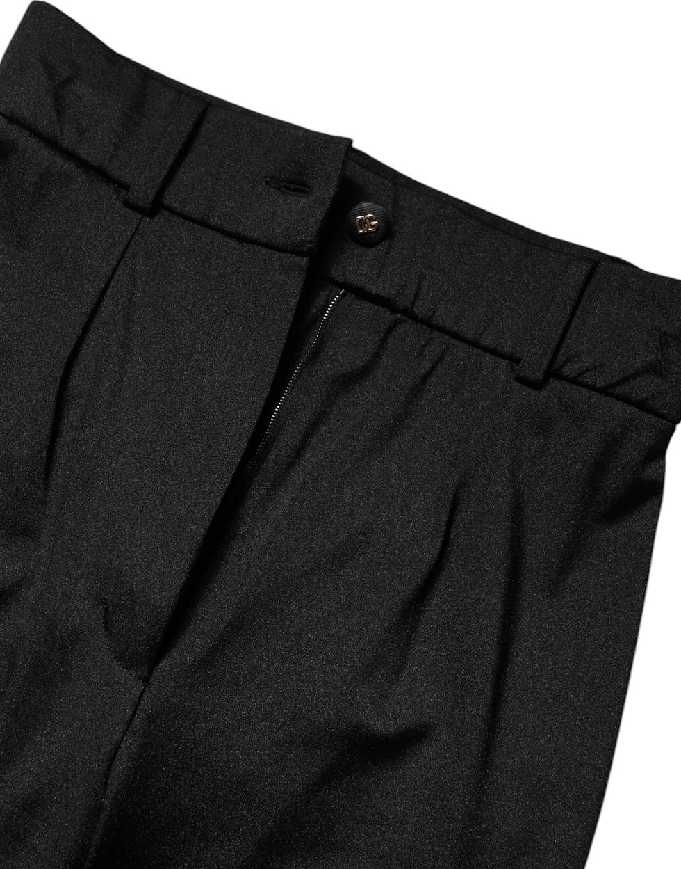 Thumbnail: Dolce & Gabbana Black Nylon High Waist Slim Fit Pants