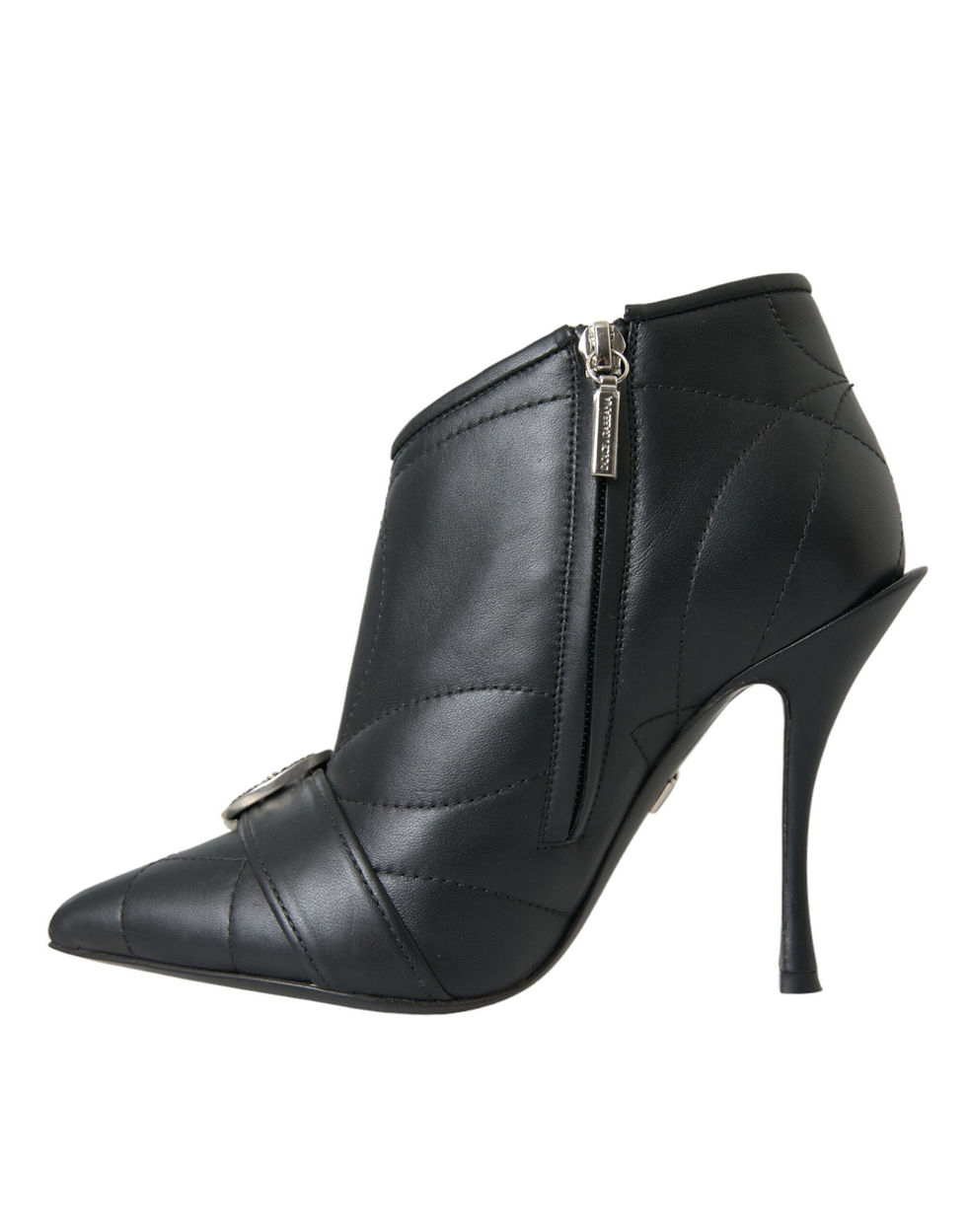 Thumbnail: Dolce & Gabbana Black Devotion Quilted Buckled Boots Shoes