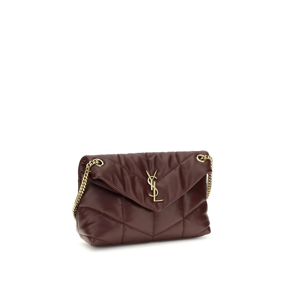 Thumbnail: Saint Laurent Bordeaux Lamb Leather Shoulder Bag