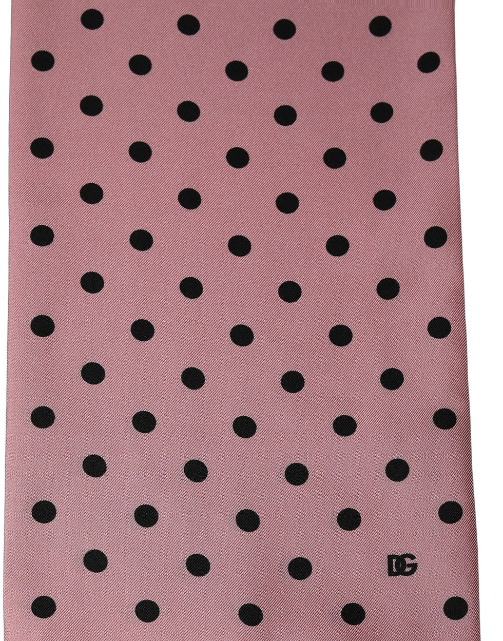 Thumbnail: Dolce & Gabbana Pink Polka Dot Silk Fringed Lace Stole Scarf