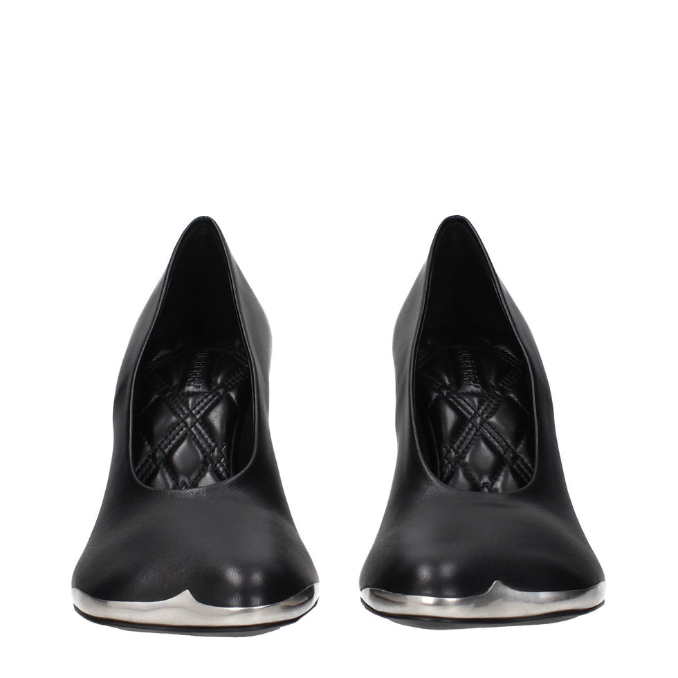 Thumbnail: Burberry Black Leather High Heel Pumps
