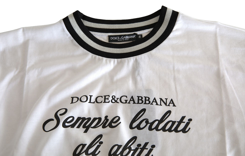 Thumbnail: Dolce & Gabbana White Cotton DG Fashion Crew Neck Tee T-shirt
