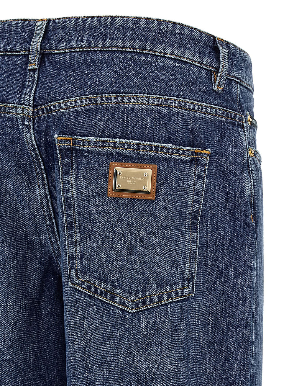 Thumbnail: Dolce & Gabbana Blue Cotton Relaxed Fit Jeans