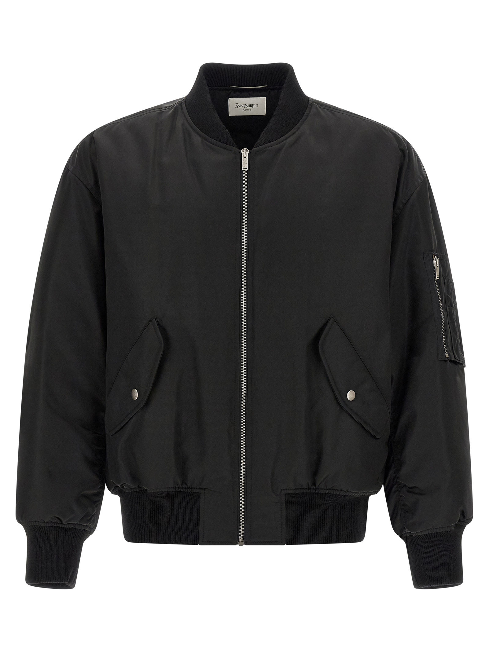 Saint Laurent Black Polyamide Bomber