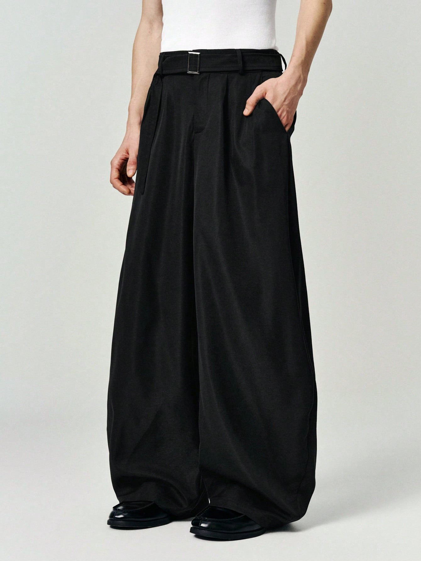High Waist Black Flared Leg Pants