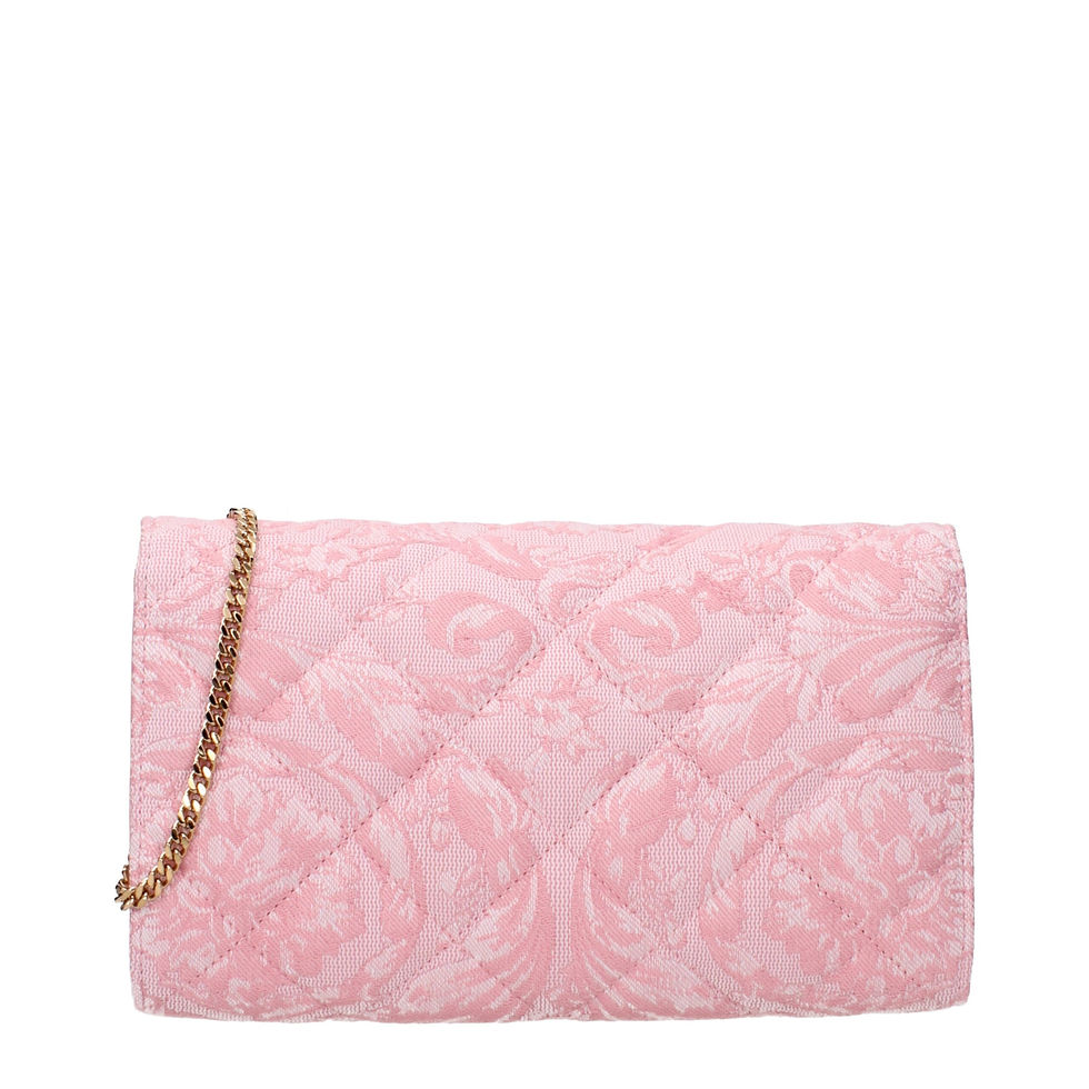 Thumbnail: Versace Pink Fabric Clutch Bag