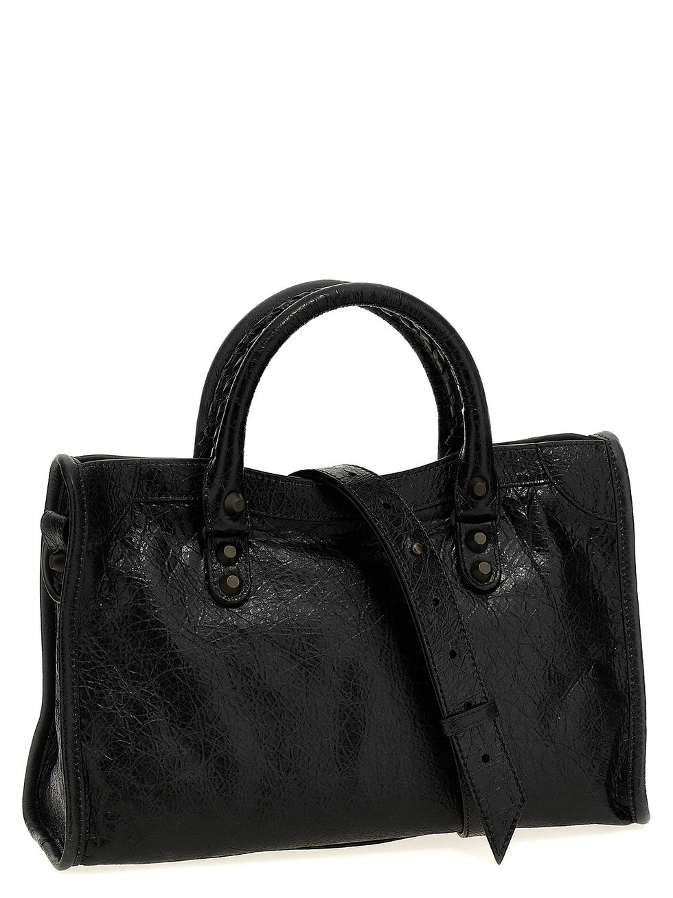 Thumbnail: Balenciaga Black Lamb Leather Handbag