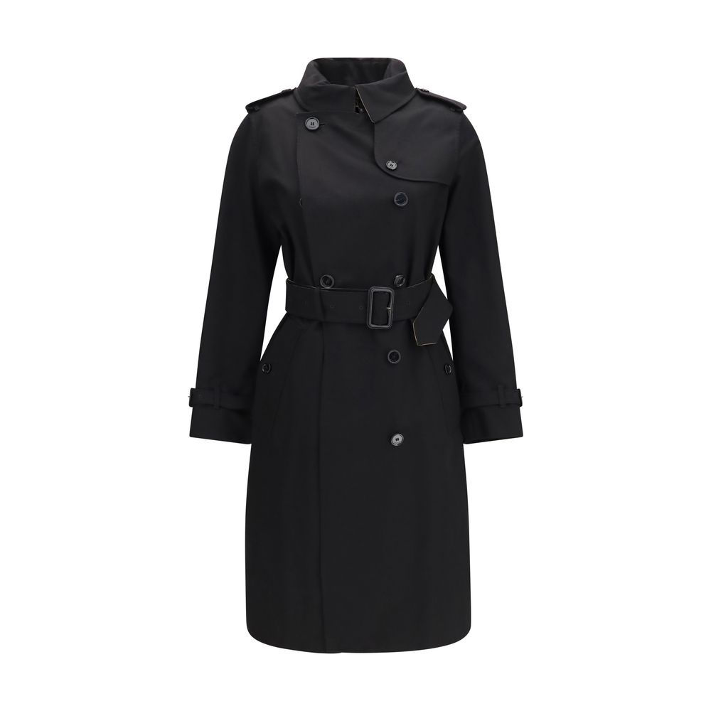 Burberry Black Cotton Coat