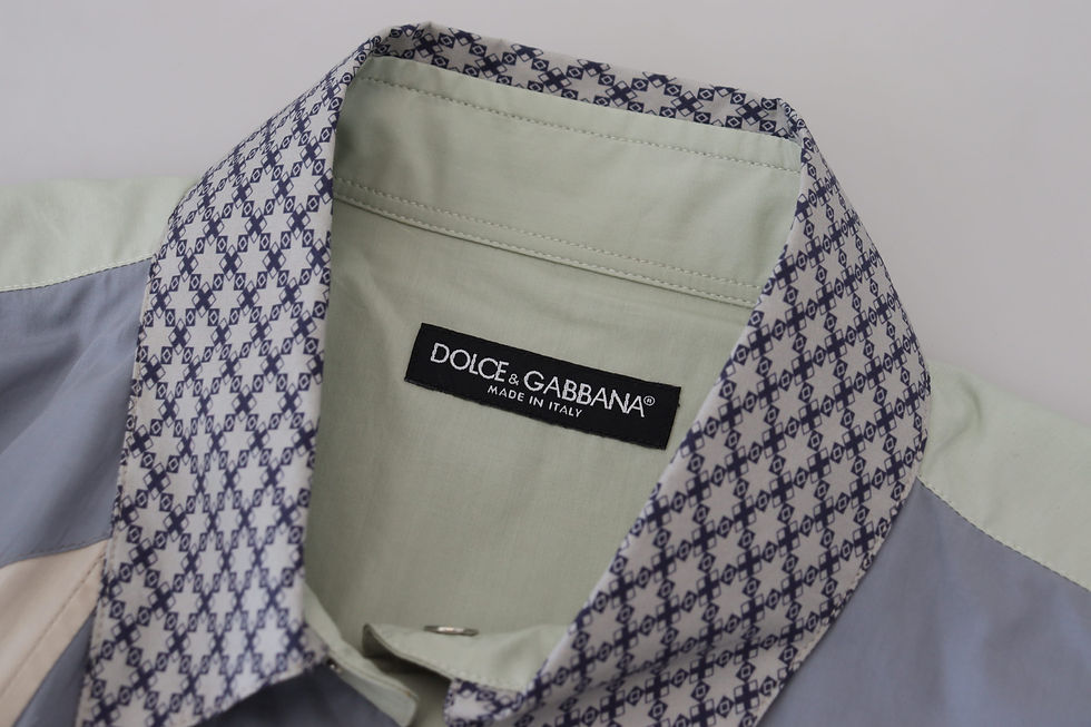Thumbnail: Dolce & Gabbana Multicolor Cotton Patchwork Slim Shirt