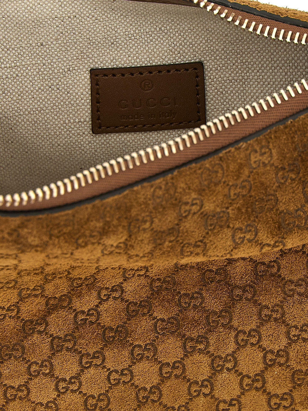 Thumbnail: Gucci Brown Calfskin Shoulder Bag