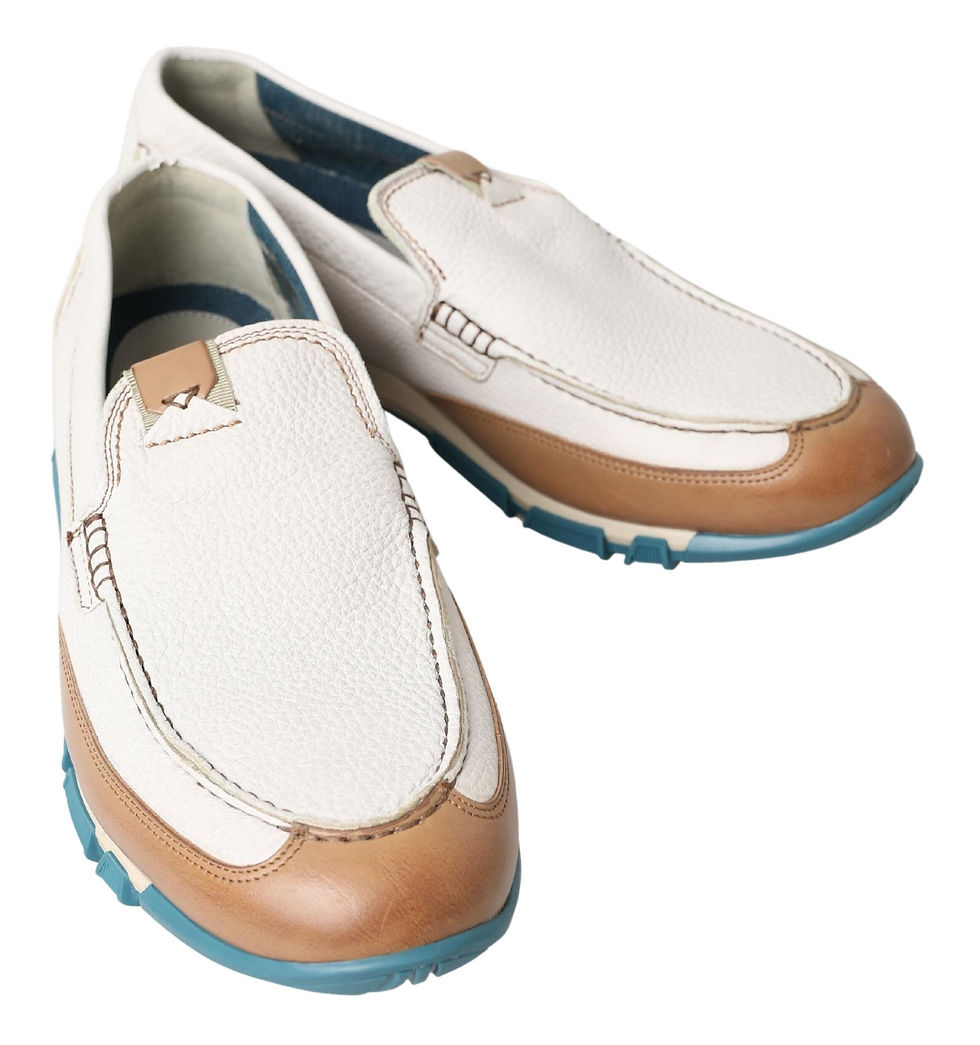 Thumbnail: Dolce & Gabbana White Leather Loafers Moccasins Shoes