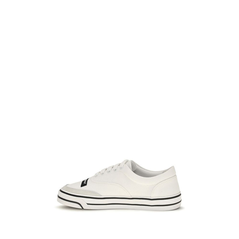 Thumbnail: Dolce & Gabbana White Cotton Low Top Sneakers