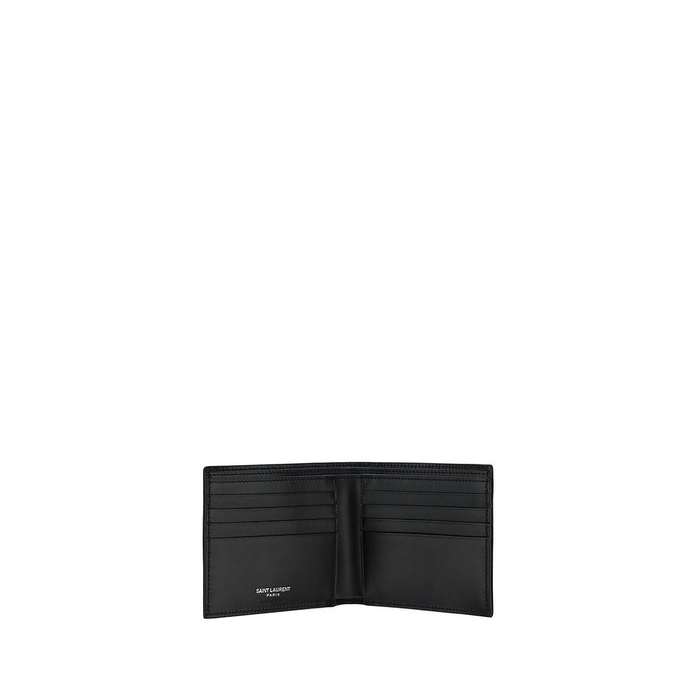 Thumbnail: Saint Laurent Black Calf Leather Bos Taurus Wallet