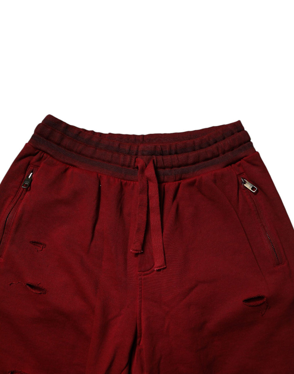Thumbnail: Dolce & Gabbana Maroon Rip Style Bermuda Sweatshorts Shorts