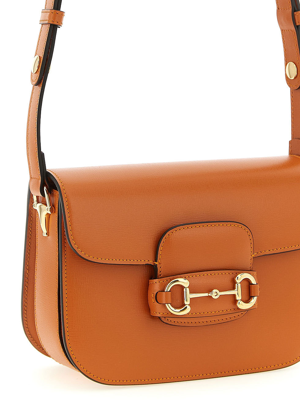Thumbnail: Gucci Orange Calfskin Shoulder Bag