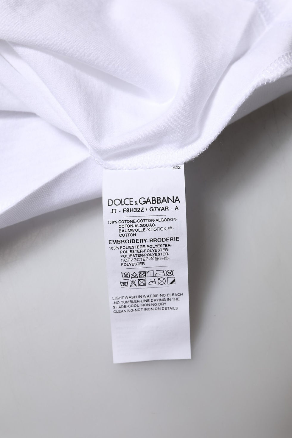 Thumbnail: Dolce & Gabbana White Eleganza Cotton Crew Neck Tee T-shirt