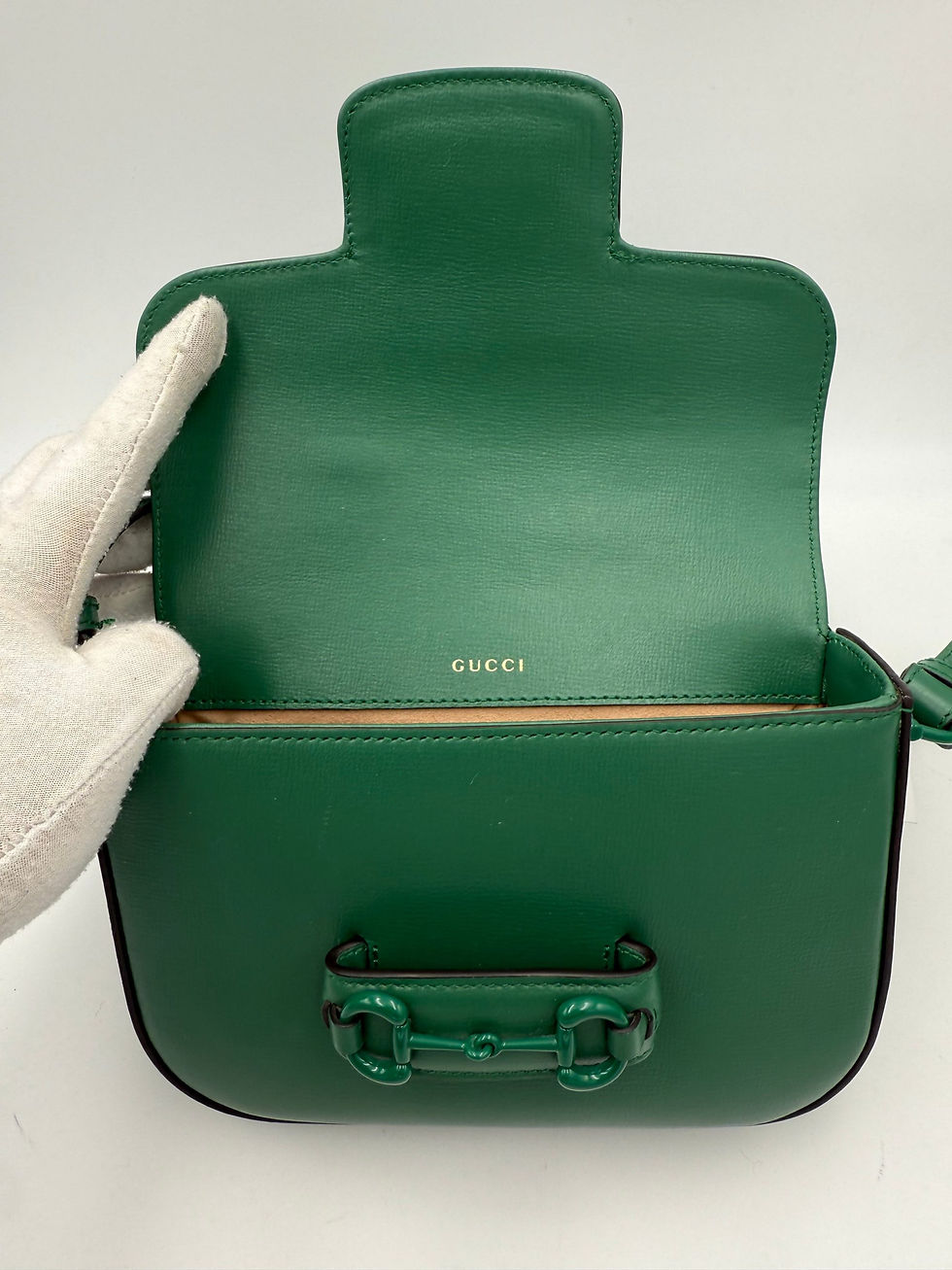 Thumbnail: Gucci GUCCI HORSEBIT 1955 Emerald Handbag