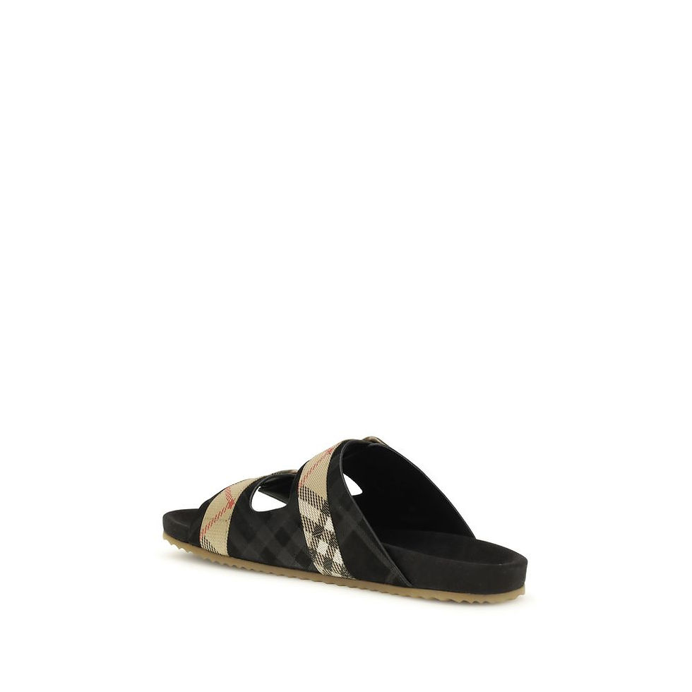 Thumbnail: Burberry Multicolor Rubber Flat Sandals