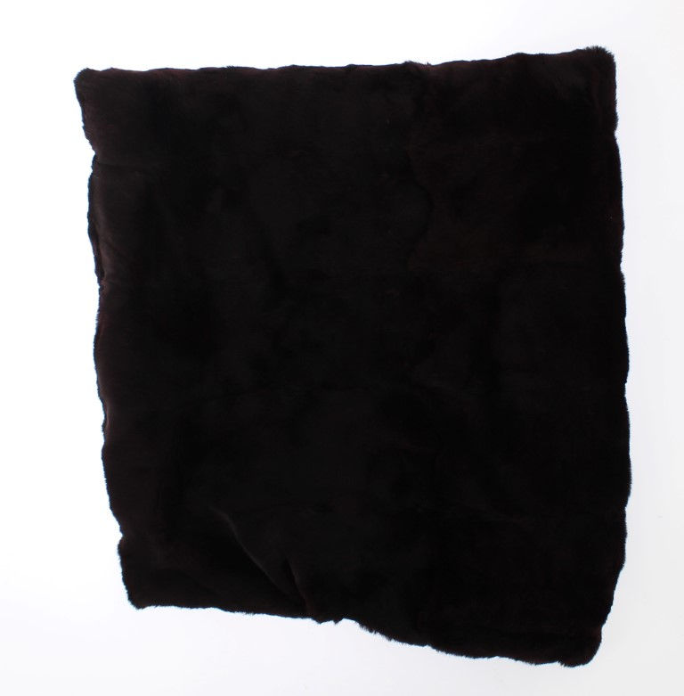 Thumbnail: Dolce & Gabbana Purple Weasel Fur Crochet Hood Scarf Hat