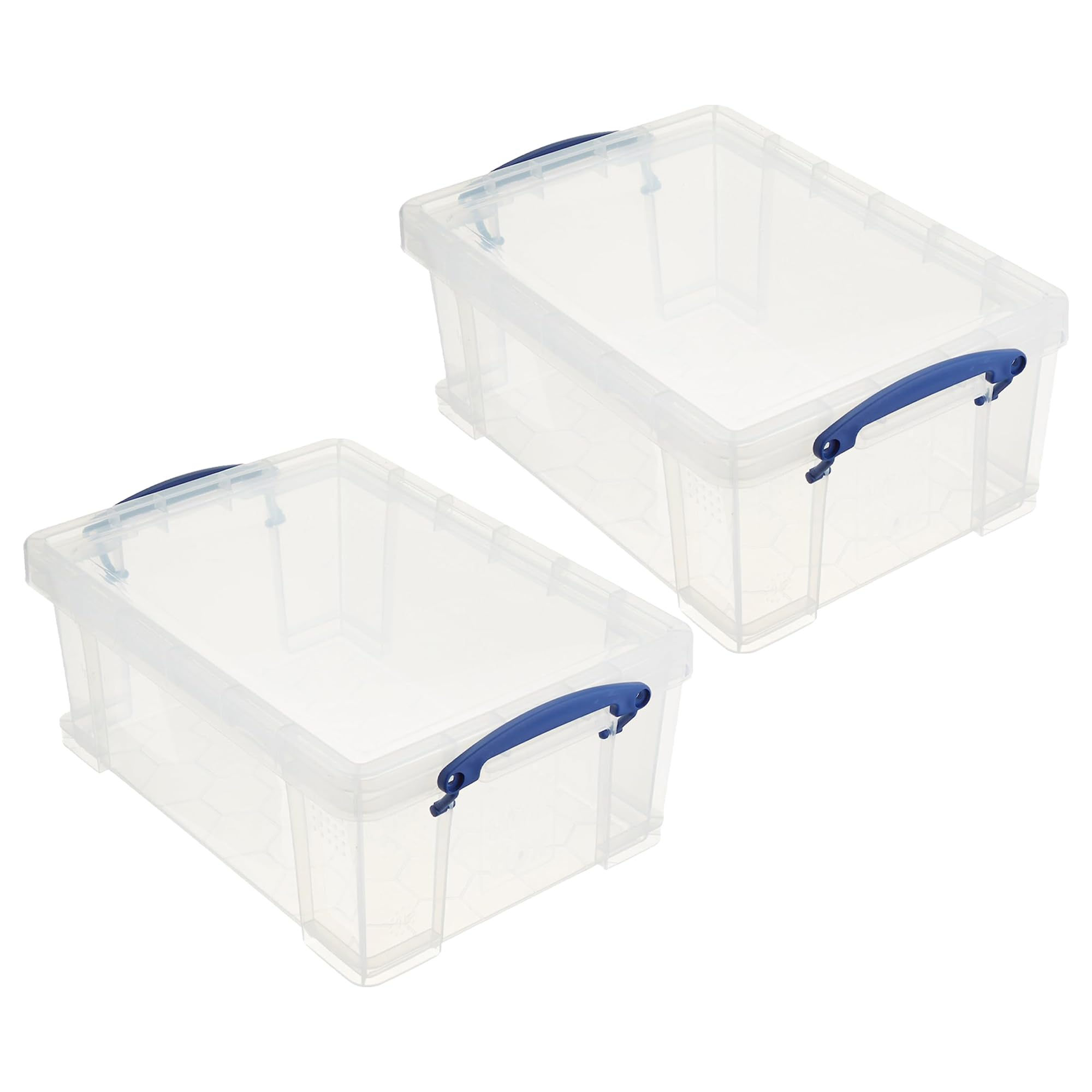Really Useful Box 9 Litre Plastic Storage Boxes with Lids and Clip-Locking Handl