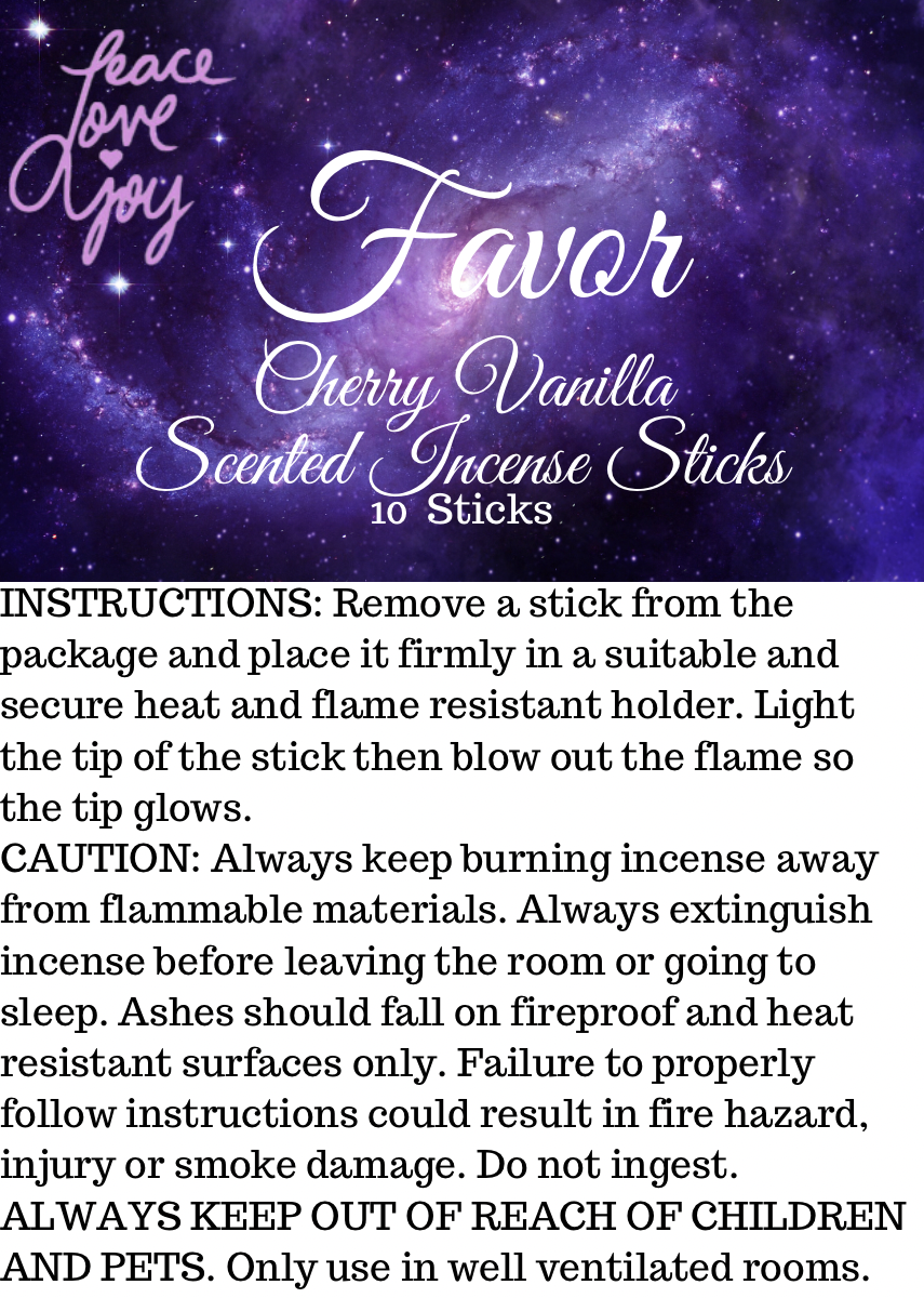 Favor (Cherry Vanilla) Incense Sticks