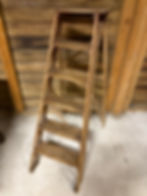 Miniature : Escabeau ancien de peintre rénové – style vintage déco