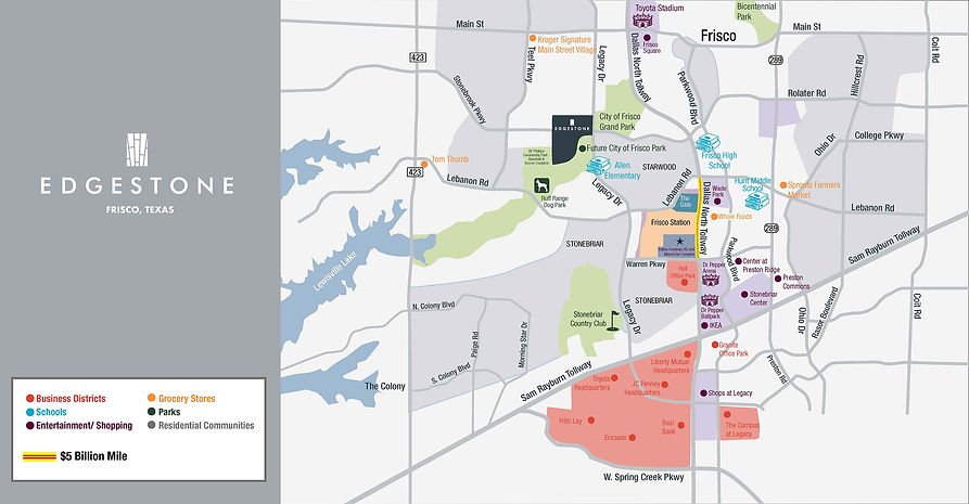 Frisco Edgestone At Legacy Map New Homes
